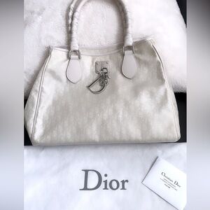 Christian Dior Monogram Logo Charm Designer Bag